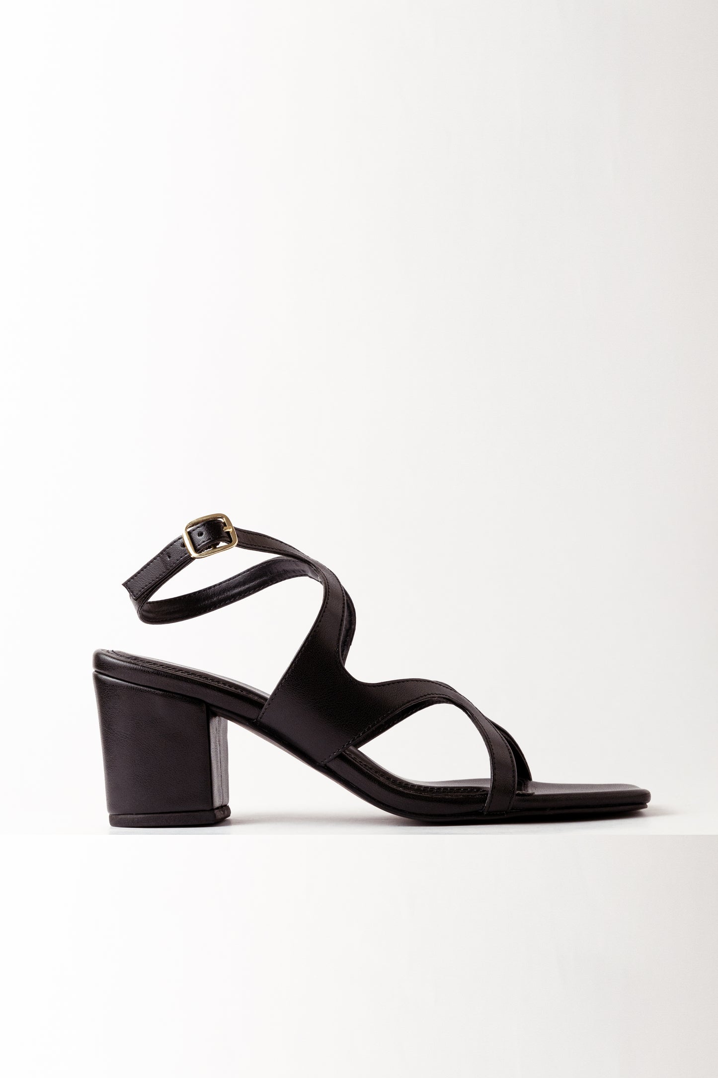 Twisted Black Block Heels