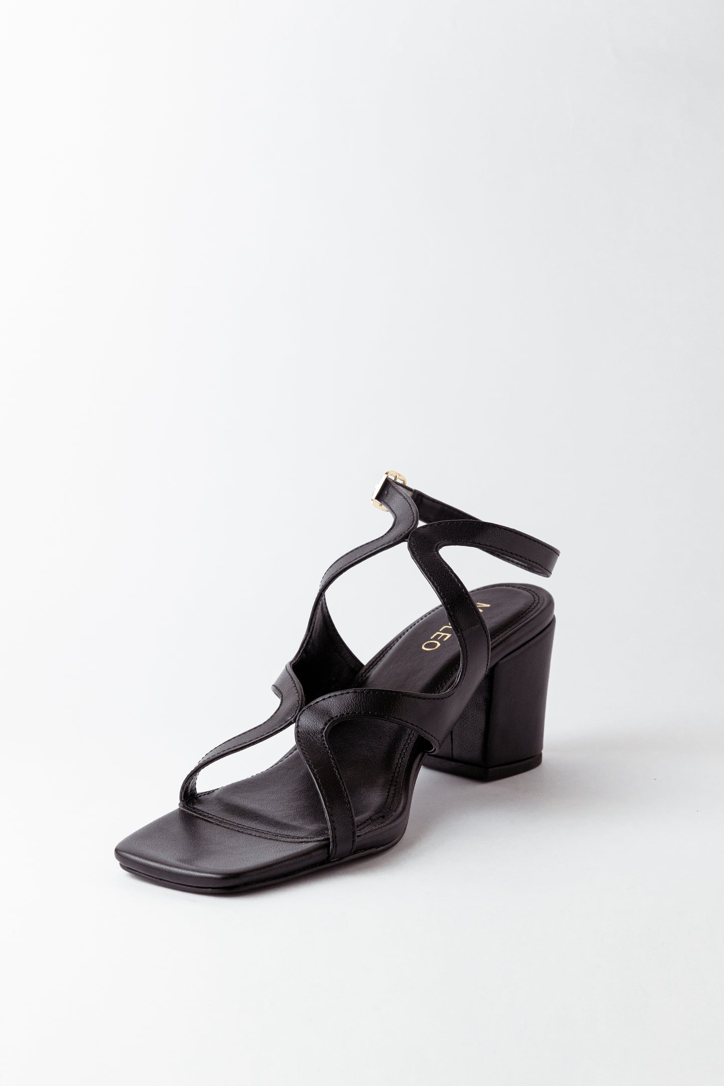 Twisted Black Block Heels