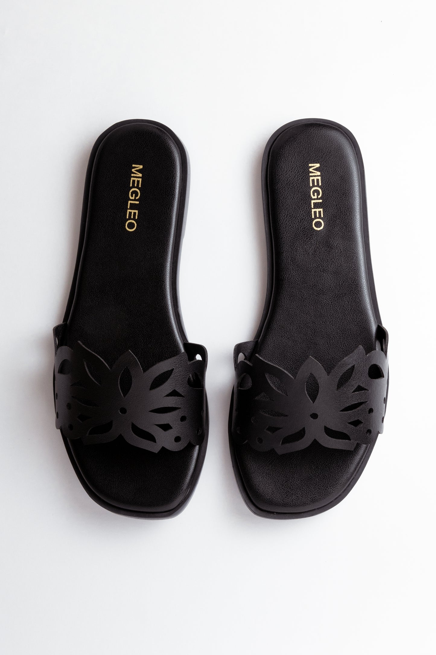 Black Carve Vegan Flats
