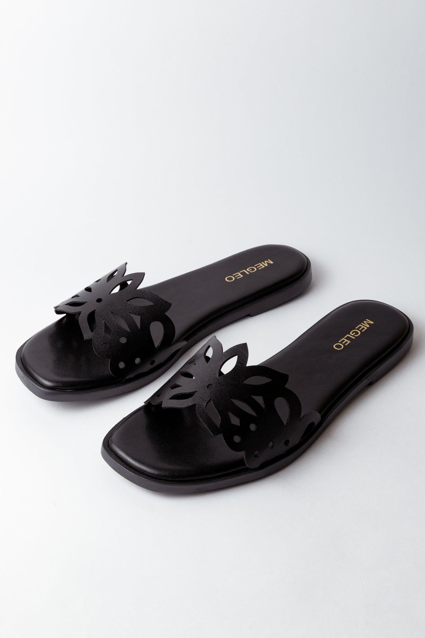 Black Carve Vegan Flats