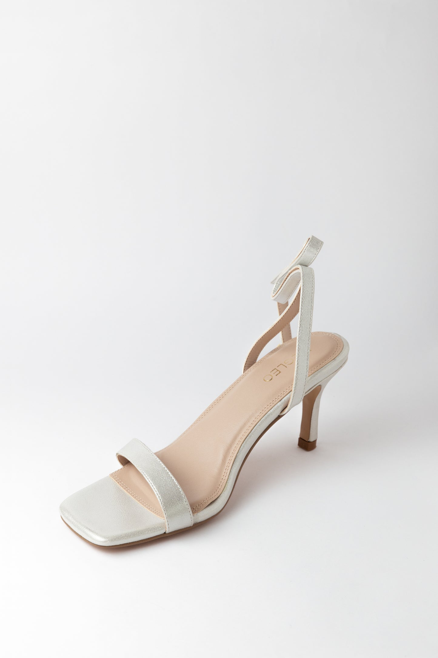 Ankle Strap Silver Heels