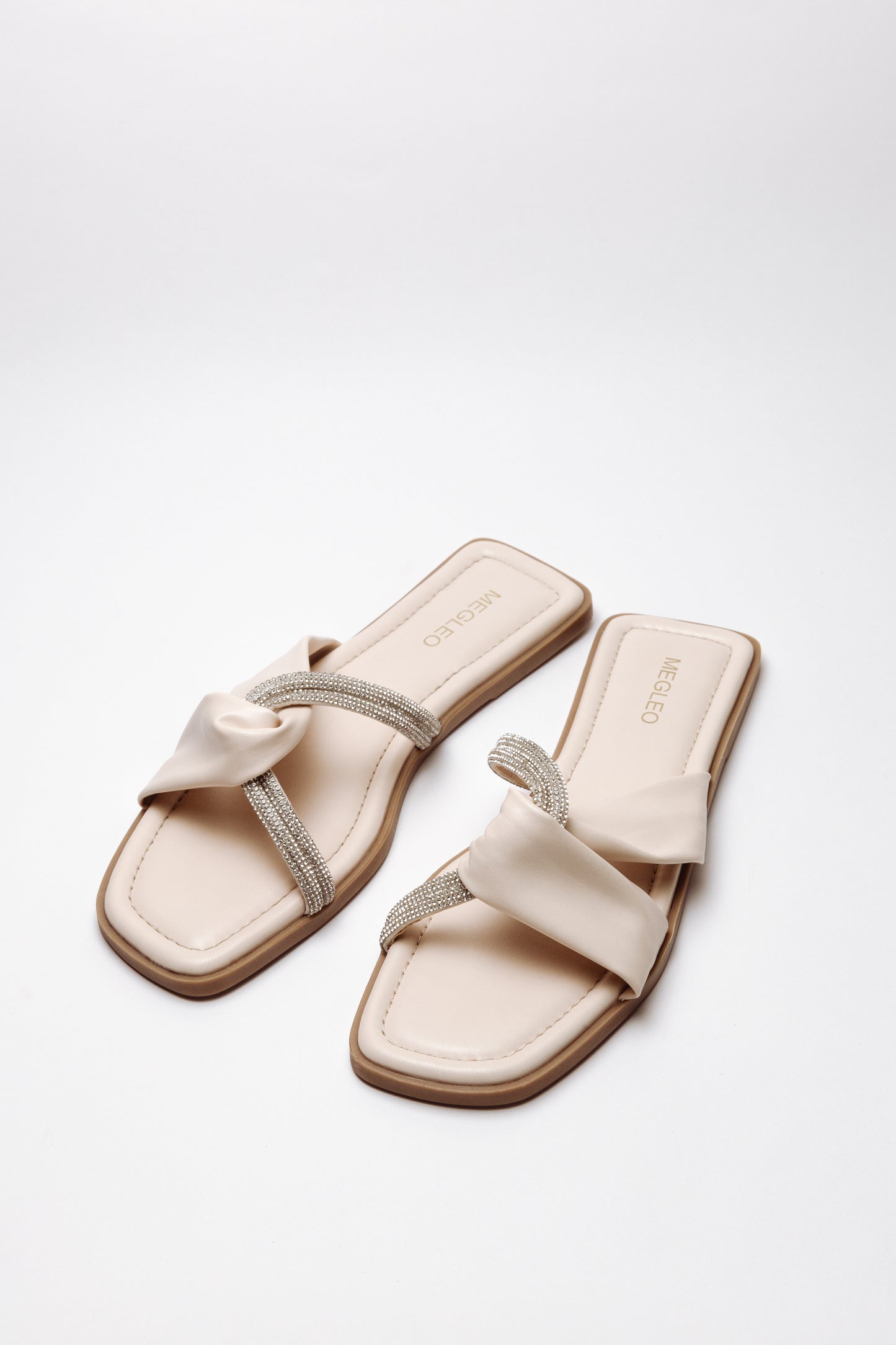Crystal Cream Vegan Flats