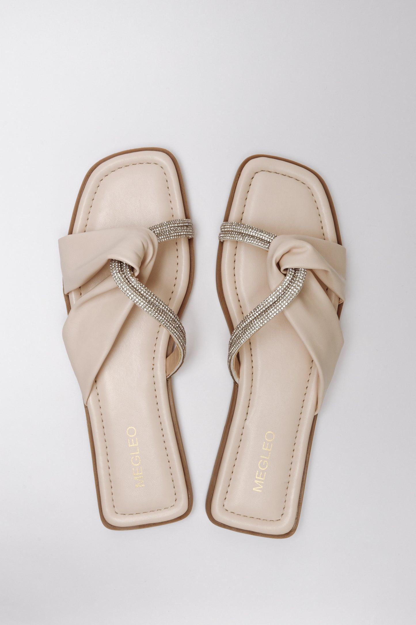 Crystal Cream Vegan Flats