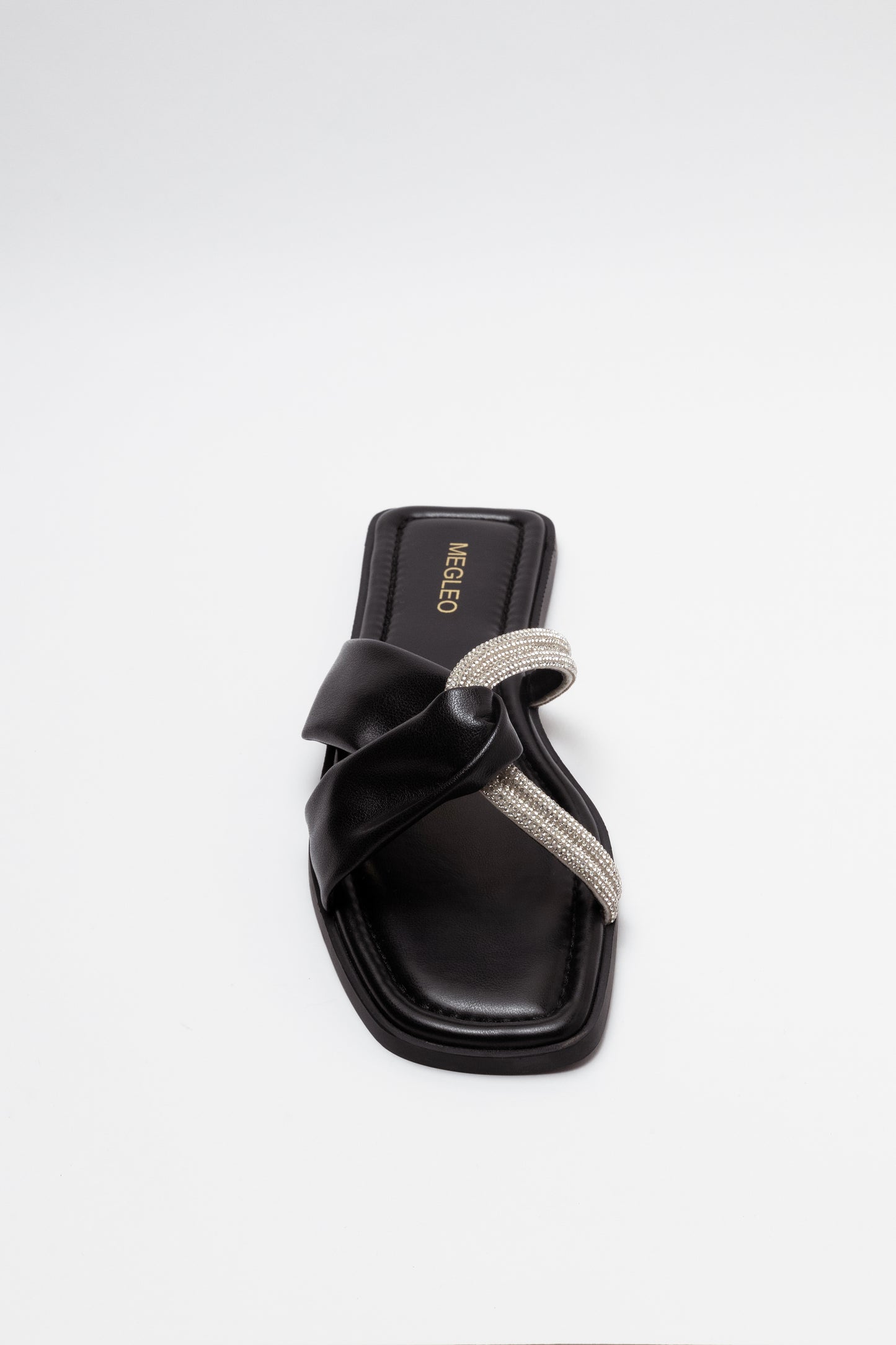 Crystal Black Vegan Flats