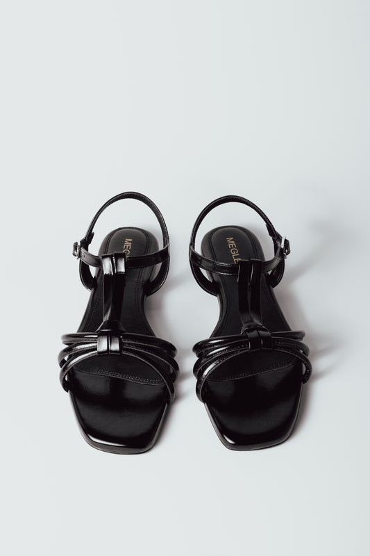 Luna Loop Black Vegan Sandals