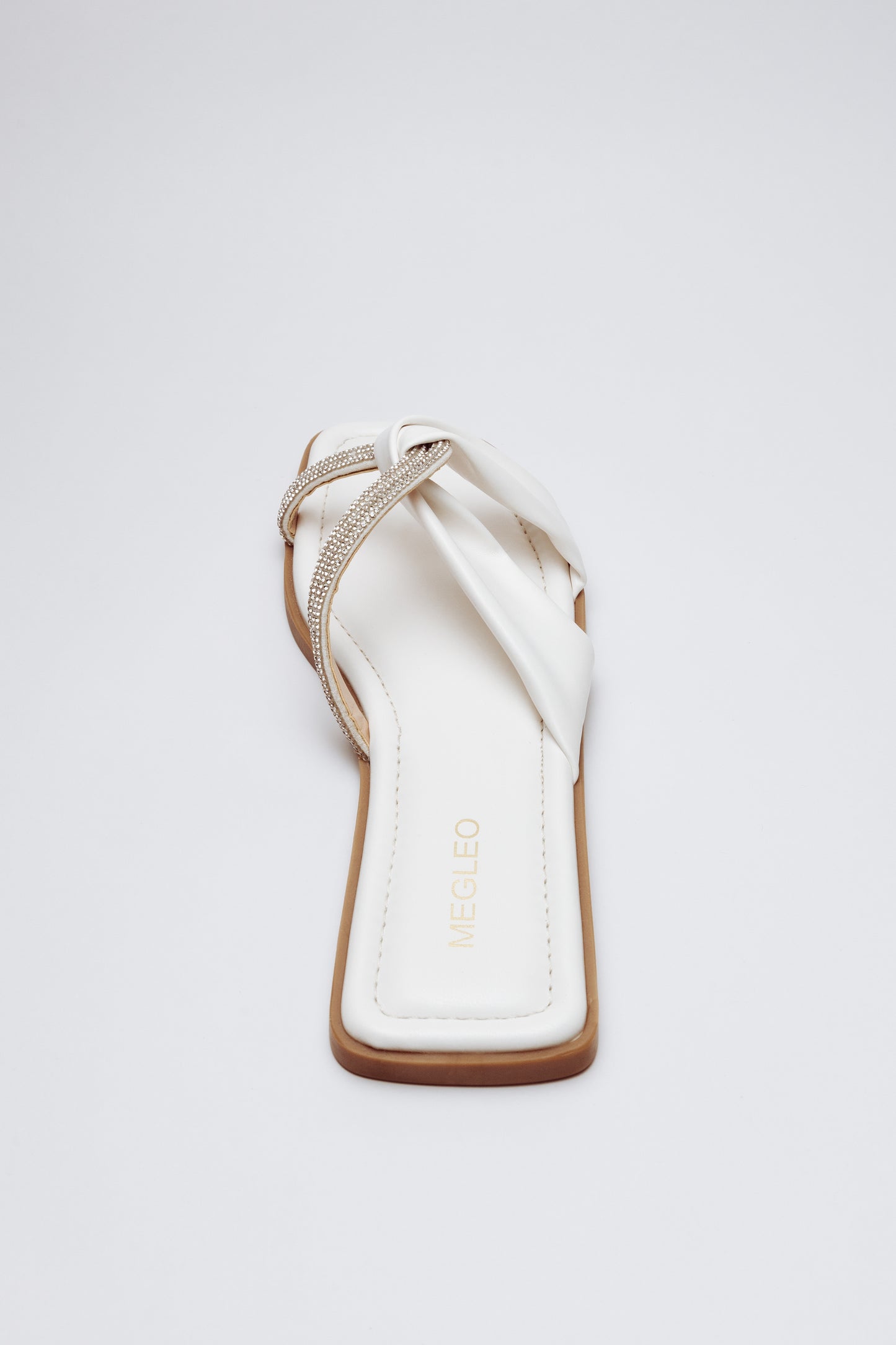 Crystal White Vegan Flats