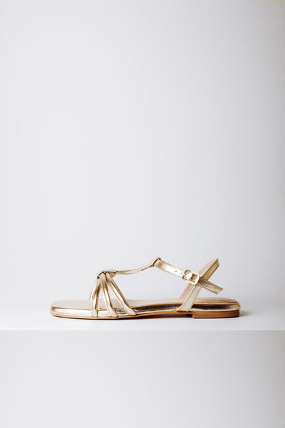 Luna Loop Gold Vegan Sandals