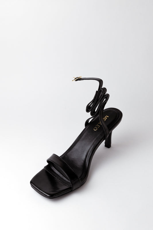 Ankle Strap Black Heels