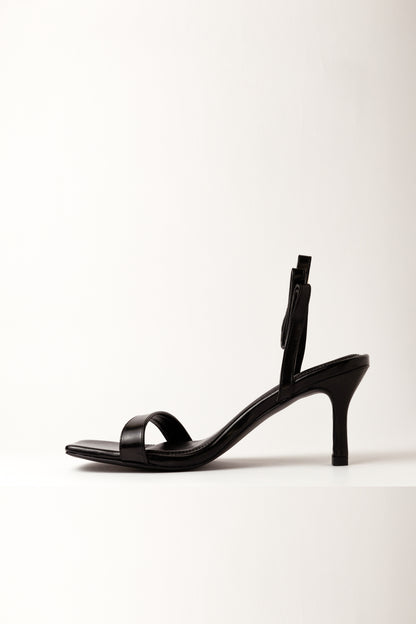 Ankle Strap Black Heels