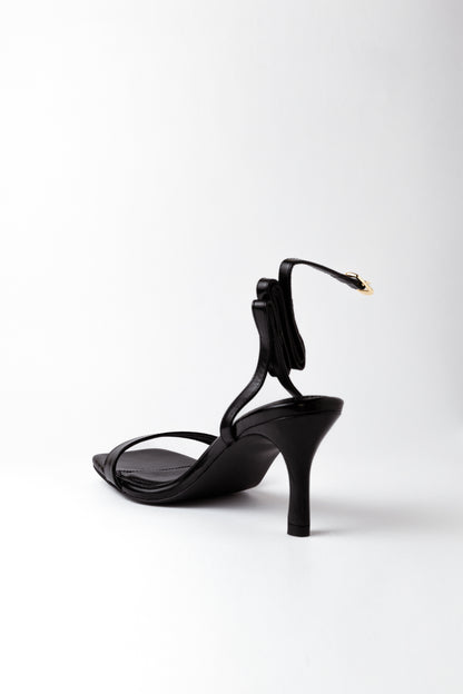 Ankle Strap Black Heels