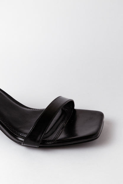 Ankle Strap Black Heels