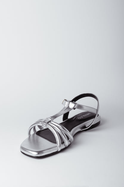 Luna Loop Silver Vegan Sandals