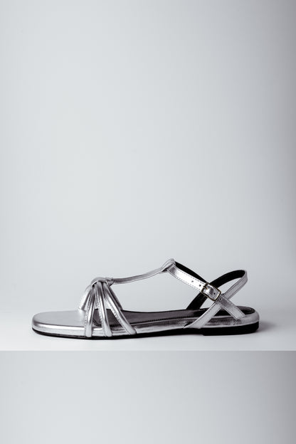 Luna Loop Silver Vegan Sandals