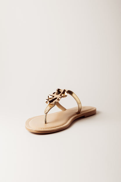 Gold Petal Nude Vegan Flats