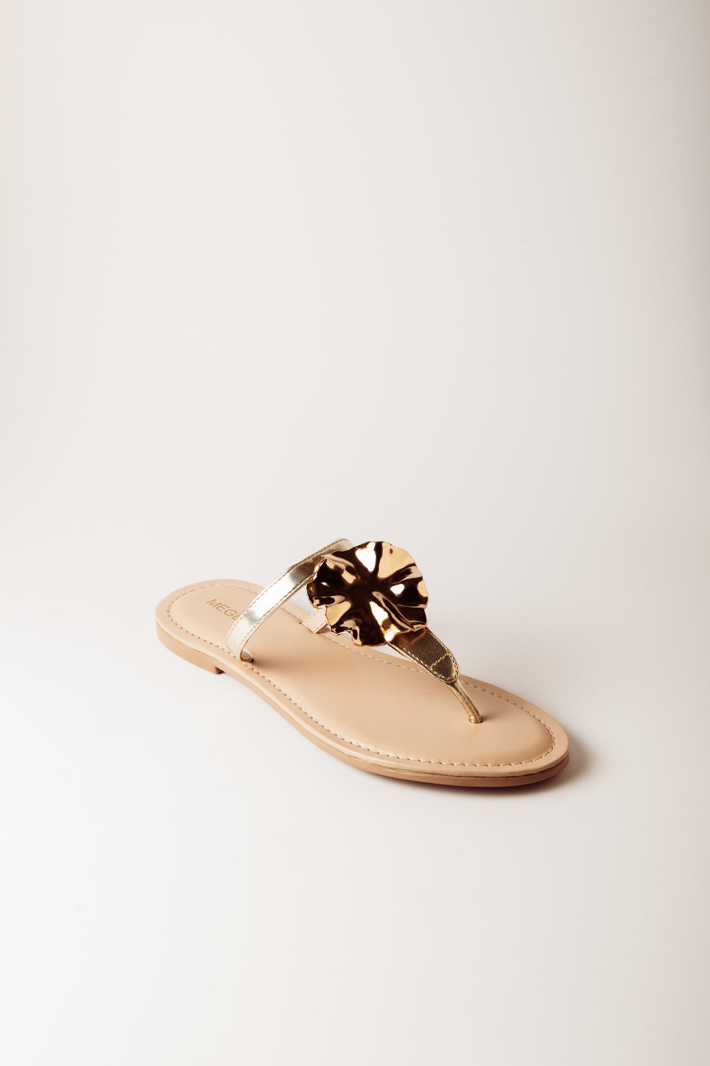 Gold Petal Nude Vegan Flats