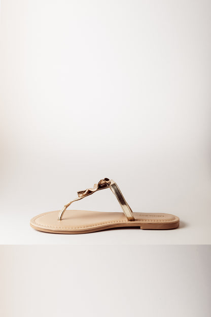 Gold Petal Nude Vegan Flats