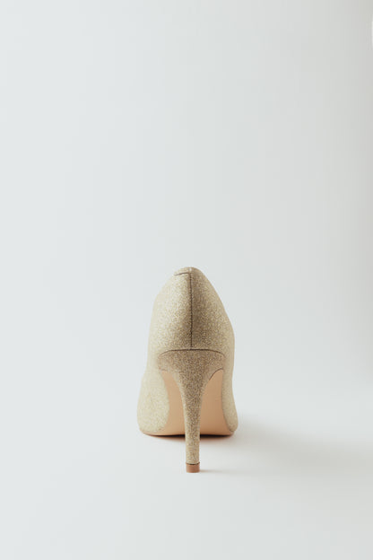 Vegan Glitter Stilettos - Golden